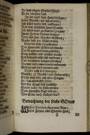 Betrachtung der Liebe GOttes