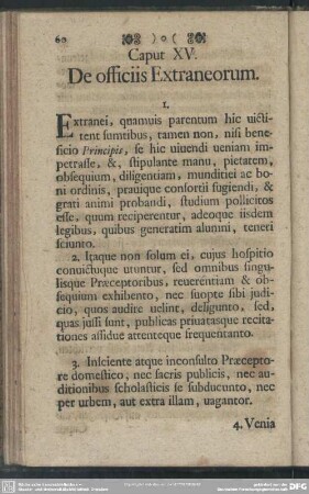 Caput XV. De officiis Extraneorum