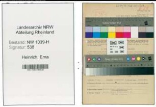 Entnazifizierung Erna Heinrich , geb. 18.05.1902 (Angestellte)