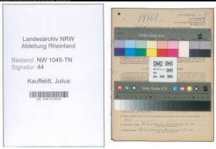 Entnazifizierung Julius Kauffeldt , geb. 24.03.1899 (Verkehrsaufseher)