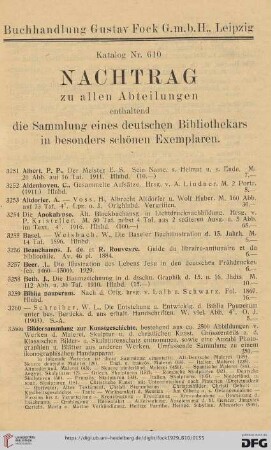 Nachtrag (Nr. 3251-3498)