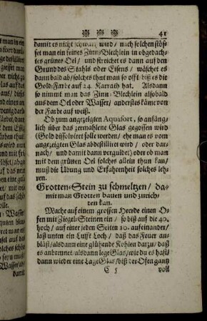 Grotten-Stein zu schmeltzen/ damit man Grotten bauen und zurichten kan. - Des Printzen Roperti vortreffliche Reiß-Kohlen/[...]