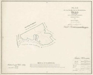 Plan über den Grundherrlich von Wittenbach'schen Wald-Distrikt Rotzel auf der Gemarkung Oberbiederbach