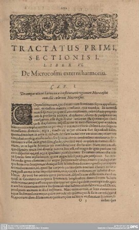 Liber VI. De Microcosmi externi harmonia.