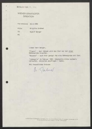 Brief an Rudolf Berger, 28.09.1990