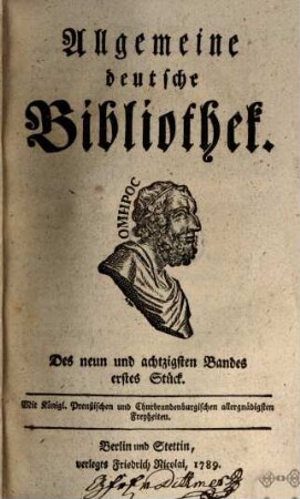 Allgemeine deutsche Bibliothek. 89. 1789