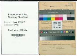 Entnazifizierung Wilhelm Paellmann , geb. 10.03.1914 (Buchbinder)