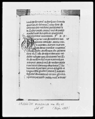 Psalterium cum Canticis — Initiale M (iserere), Folio 44recto