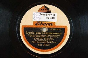 Lucia von Lammermoor : Szene und Arie der Lucia (Wahnsinnsszene); 1. Teil "Welch holder Ton" / (Donizetti)