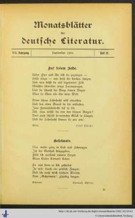 September 1903, Heft 12.