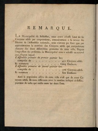 Remarque.