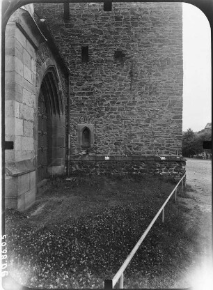 Schneeberg. Sankt-Wolfgangs-Kirche (1516-1540, Wiederaufbau ab 1952). Teilansicht