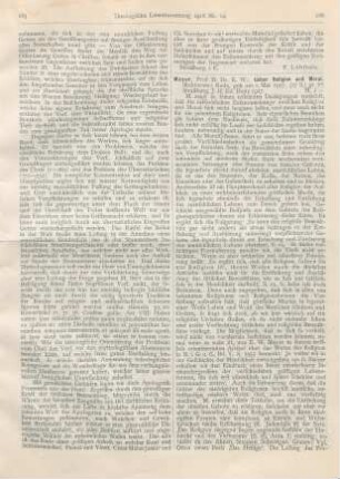 186-187 [Rezension] Mayer, Emil Walter, Ueber Religion und Moral
