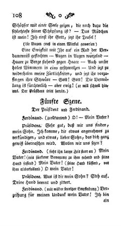 Fünfte Szene. Der Präsident und Ferdinand