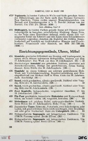 Einrichtungsgegenstände (Nr. 474-495)