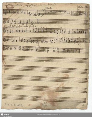 Flauto [e] Oboi [transp.; anderes Fragment auf Rückseite]