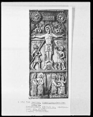 Kreuzigung: Christus am Kreuz mit Longinus und Stephaton