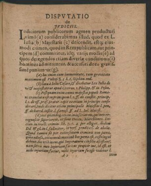Disputatio de Iudiciis.
