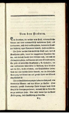 Von den Fiebern