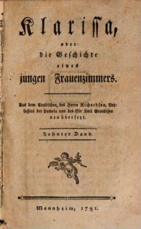 Klarissa, oder die Geschichte einen jungen Frauenzimmers, Zehnter Band