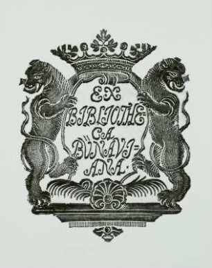 Superexlibris des Grafen Heinrich von Bünau