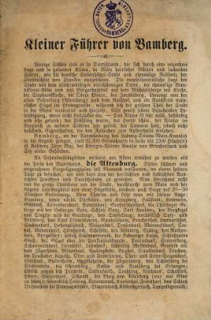 Kleiner Führer von Bamberg