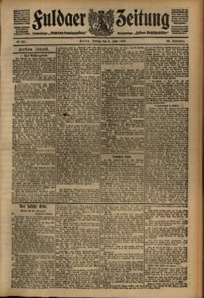 Erste Ausgabe vom Freitag, den 05. Juni 1908.