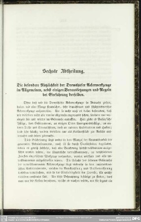 Sechste Abtheilung