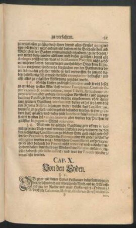 Cap. X. Von den Eyden.