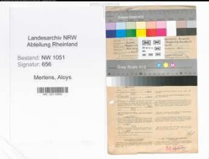 Entnazifizierung Aloys Mertens , geb. 03.09.1884 (Lehrer)