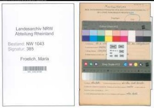 Entnazifizierung Maria Froelich , geb. 12.03.1902 (Lehrerin)