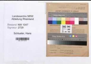 Entnazifizierung Hans Schlueter , geb. 15.07.1914 (Geschaeftsfuehrer)