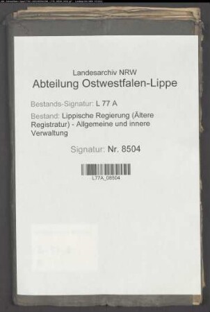 Instandsetzung der Straße von Horn nach Heesten.- (Distrikt 22)