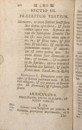Sectio III. Praeceptum Tertium.