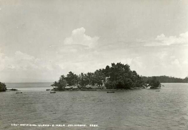 "Uru, an artificial island on the east coast of Malaita"