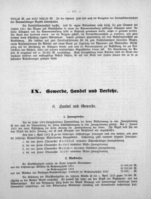 IX. Gewerbe, Handel und Verkehr