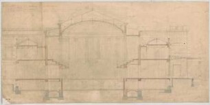 Thiersch, Friedrich von; Wiesbaden; Kurhaus - Großer Konzertsaal (Querschnitt)