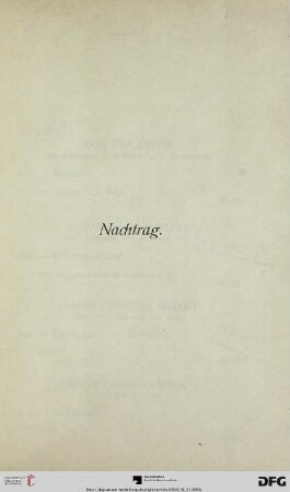 Nachtrag (Nr. 891-930)