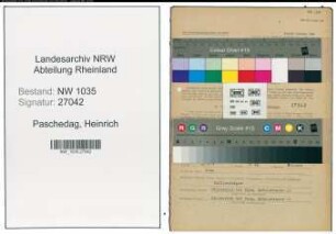 Entnazifizierung Heinrich Paschedag , geb. 09.03.1912 (Bergmann)