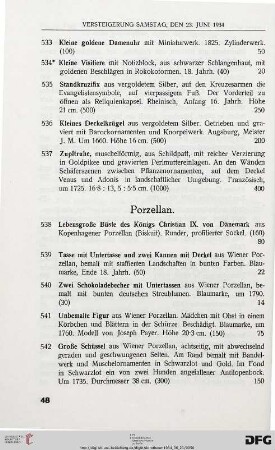 Porzellan (Nr. 538-609)