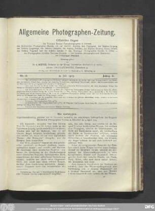 Nr. 18. 31. Juli 1903. Jahrg. X.
