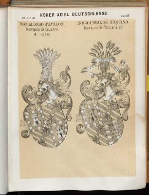 Taf. 66. Don Alonso d'Avalos Marquis de Guasto. † 1546. - Jnigo d'Avalos d'Aquino. Marquis de Pescara etc.
