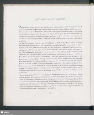 Restauration Auf Irrwegen