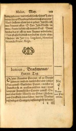 Iunius, Brachmonat/ Hat xxx. Tag.