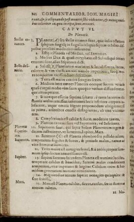Caput VI. De Planetis