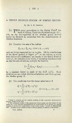 A triply infinite system of simple groups