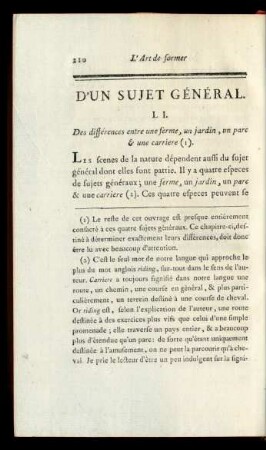 D'Un Sujet Général.