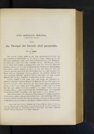 Dritte medicinische Abtheilung