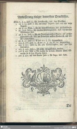 Verbesserung einiger bemerkten Druckfehler