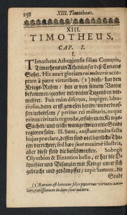 XIII. Timotheus.